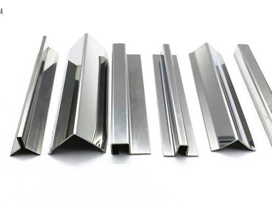 Bên trong Góc bằng thép không gỉ Kim loại Bullnose Viền Đường viền 2,5m