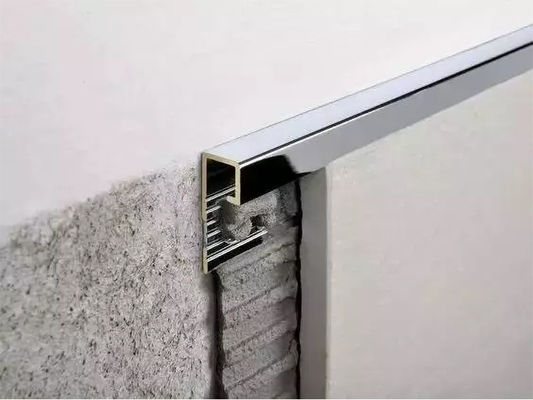Ngói hợp kim nhôm Cạnh Trim Kim loại hoàn thiện dải trang trí tường gạch
