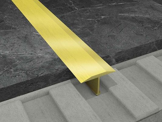 Sàn đồng thau Chuyển tiếp Dải đồng thau Ngói trang trí 8mm Sàn gỗ Hoàn thiện Đóng cửa