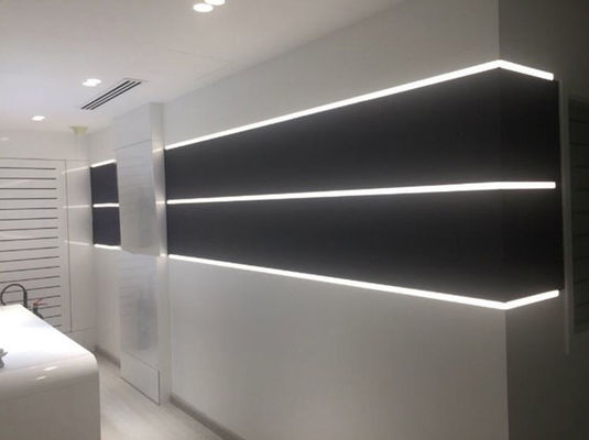 Hồ sơ LED nhôm 2m được đánh bóng cho tủ kính nội thất