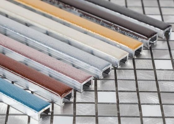 Hồ sơ nhôm Ngói gạch góc cạnh hoàn thiện Nhà máy trang trí tùy chỉnh