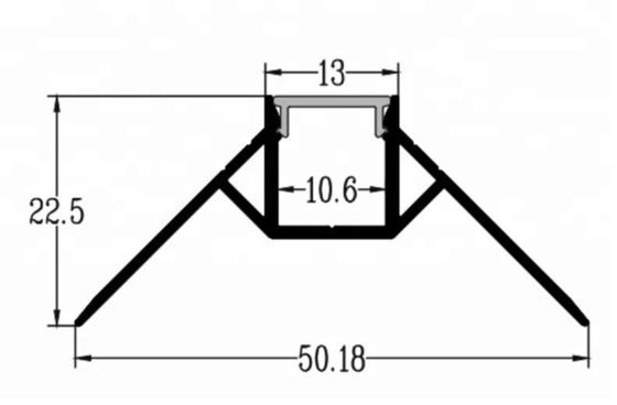 Kênh gắn dải đèn Led góc 90 độ với nắp bộ khuếch tán cho ánh sáng dải