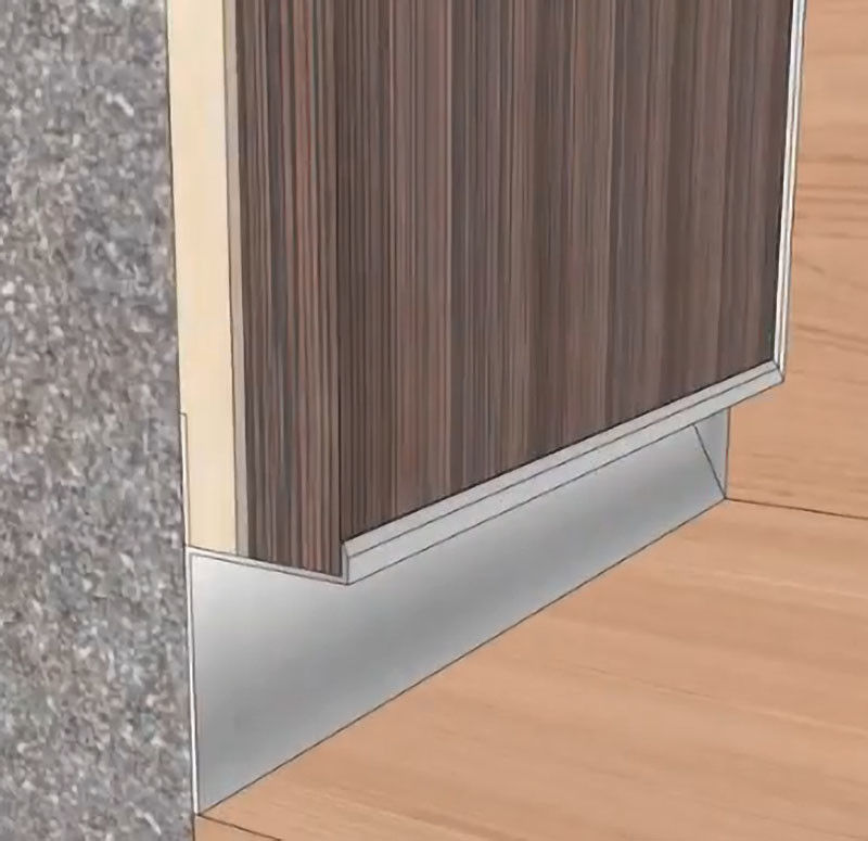 Tấm bảo vệ tường Tấm ốp chân tường bằng nhôm được đánh bóng Cầu thang cạnh Trim