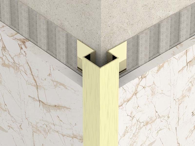 Thép không gỉ chải thép Ngói trang trí 10mm Góc cạnh Cắt hoàn thiện dải đóng