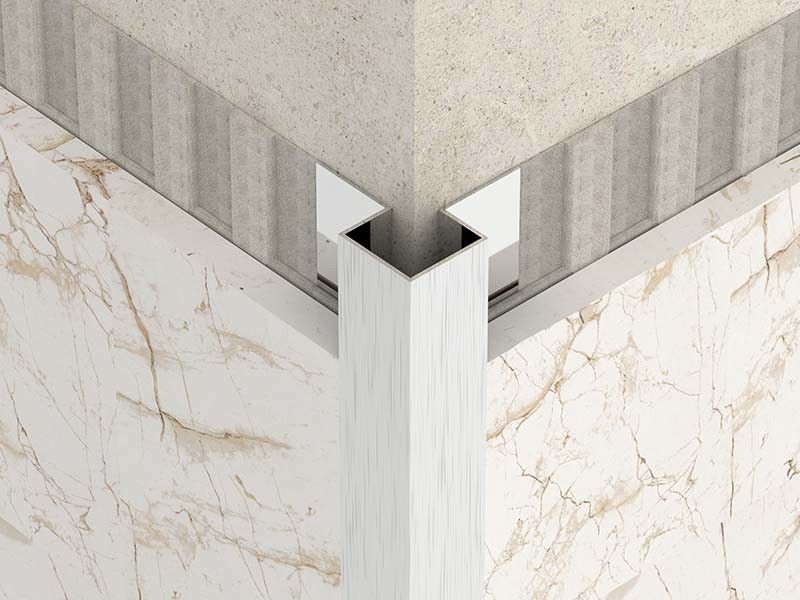 Thép không gỉ chải thép Ngói trang trí 10mm Góc cạnh Cắt hoàn thiện dải đóng