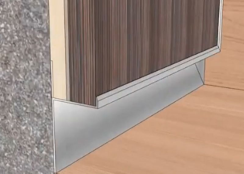 Tấm ốp chân tường bằng kim loại không thấm nước Bunnings 2mm