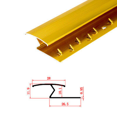 Tấm thảm bằng kim loại nhôm Ngưỡng cửa dải chuyển tiếp 10mm