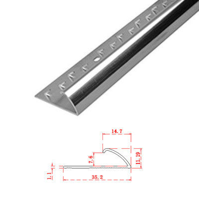 Tấm thảm bằng kim loại nhôm Ngưỡng cửa dải chuyển tiếp 10mm