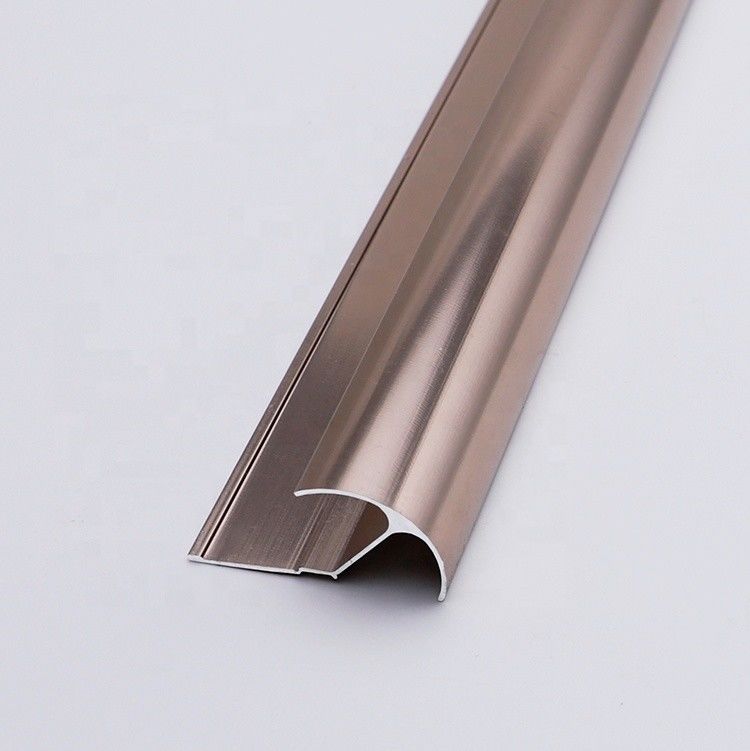 6mm nhôm chải Chrome Tile Trim điện di